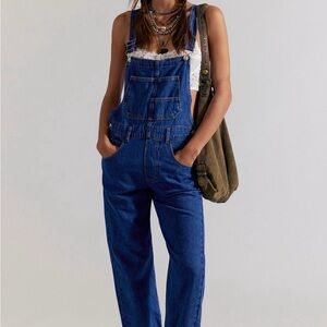 Free People WE THE FREE Ziggy Denim Jean Overalls SMALL